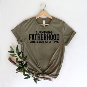 Surviving Fatherhood One Beer At A Time Shirt, Father's Day Gift, Dad Shirt